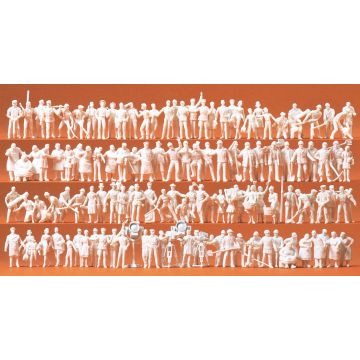 Preiser HO Different Trades People x120 (unpainted)