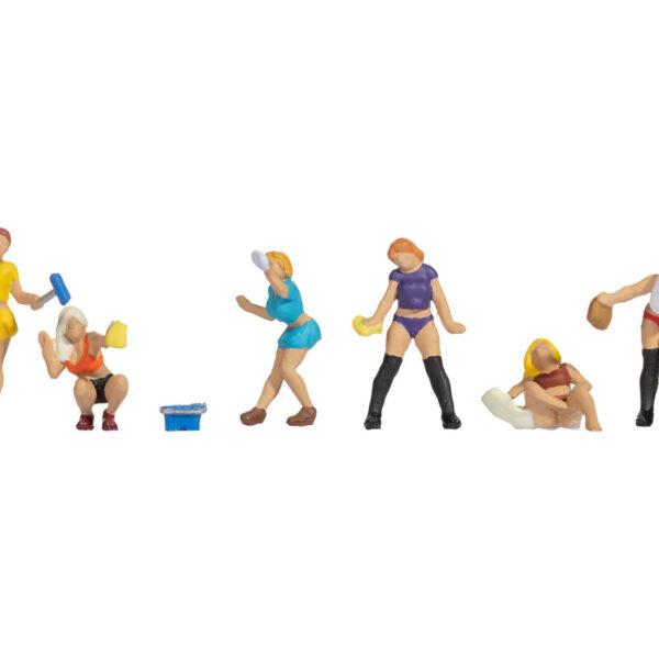Noch HO Sexy Carwash Figure Set x 6