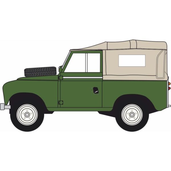 Oxford Diecast OO Land Rover Series IIA Canvas Bronze Green